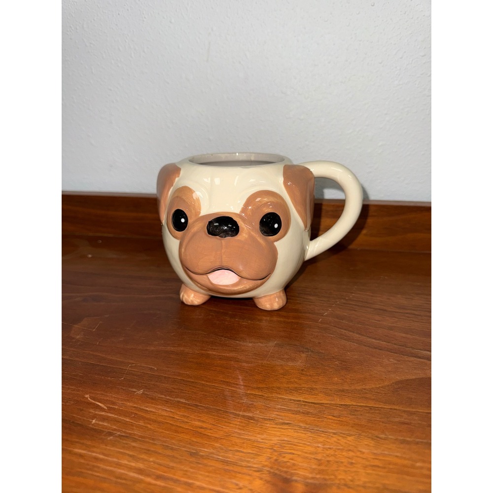 Sheffield Home The Critter Collection Pug Dog 3D Sculpted Ceramic Coffee Mug